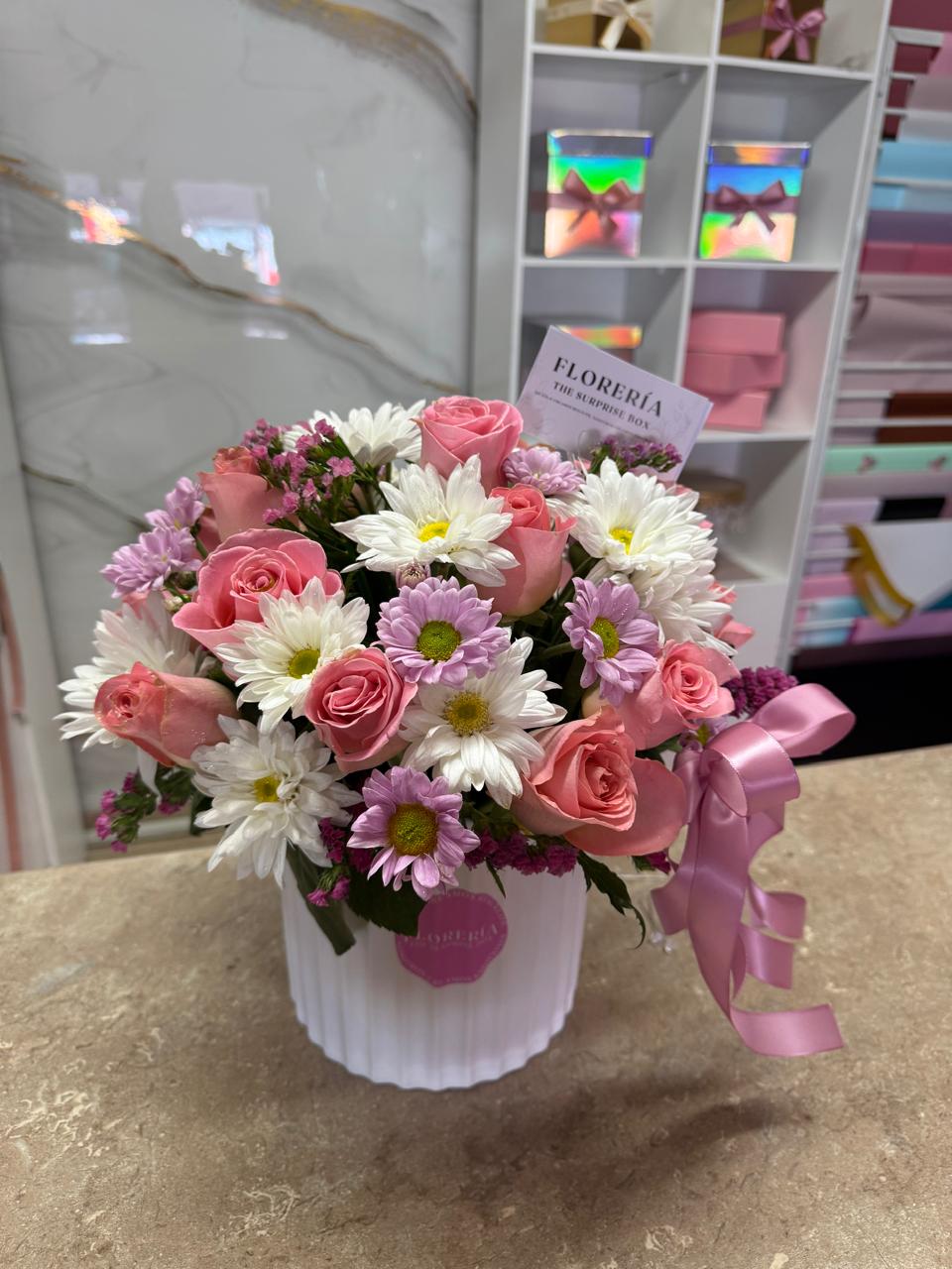 Jarrón colores pastel